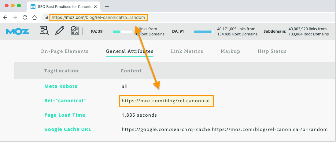 MozBar Canonical Check